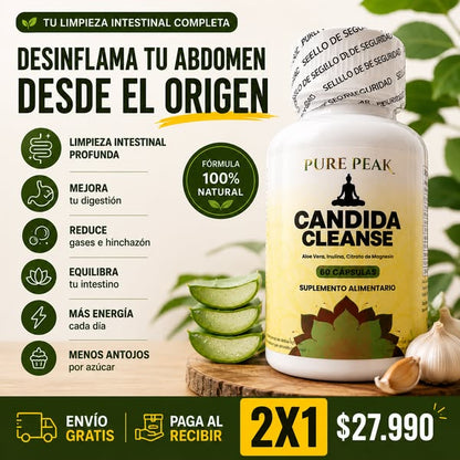 🌿 Cándida Cleanse Original - Limpieza intestinal profunda para reducir hinchazón y mejorar tu digestión🍄