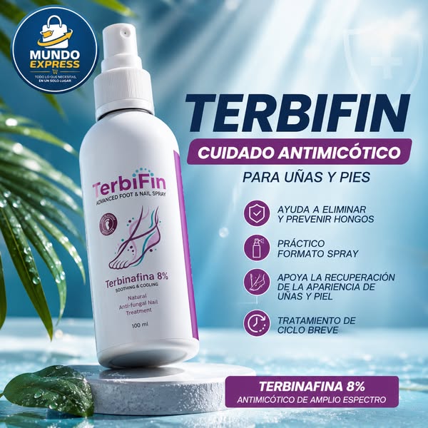 TerbiFin® — Tratamiento Antihongos de Acción Rápida (8%)