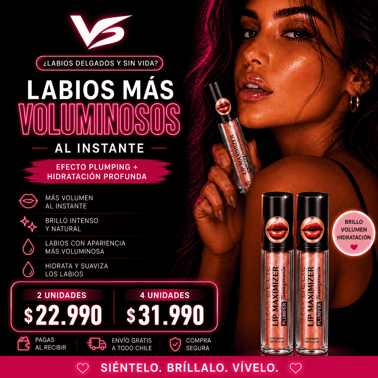 GlowLips™ — Voluminizador labial con efecto plumping visible en minutos | OFERTA 2X1
