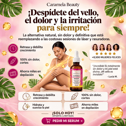 🌿 Sérum Cyperus Botánico — Menos vello visible desde la semana 2